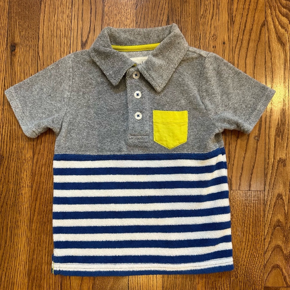 Mini Boden Towelling Polo. Size 2-3.